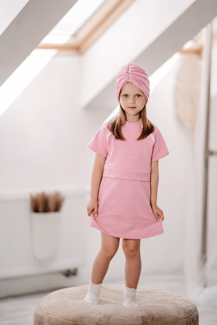 Adaptive Girls Dress and Turban Set