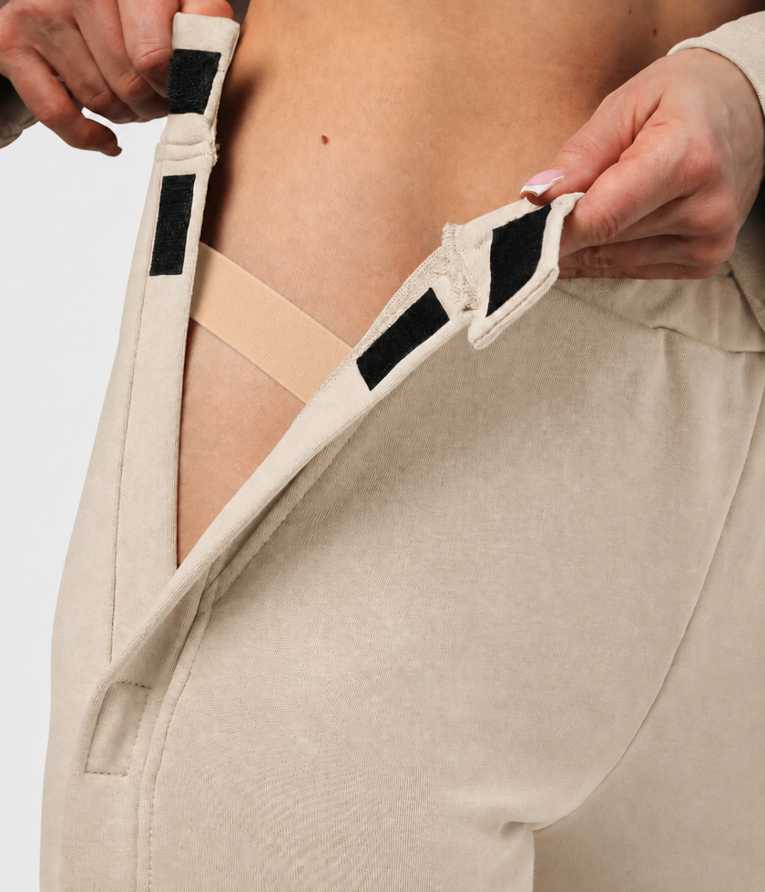 Women's adaptive Pants with Full Side Velcro Openings