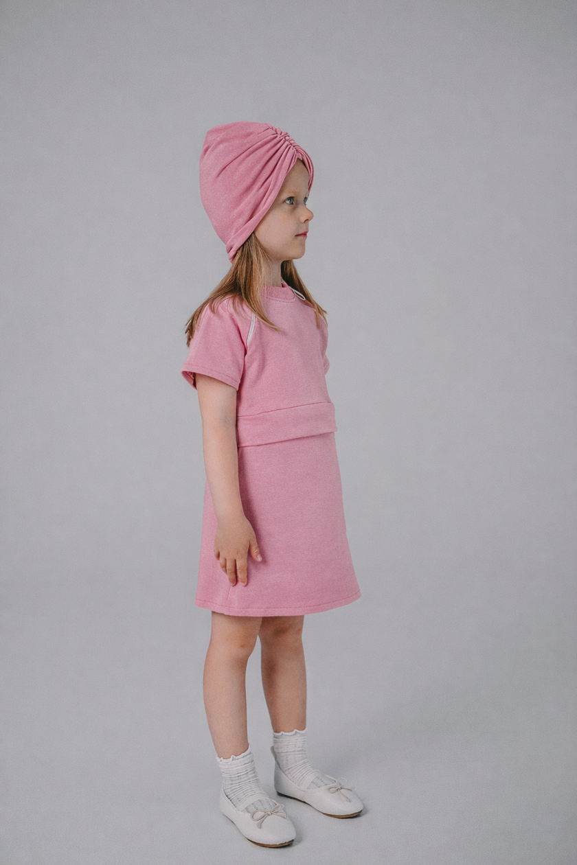 Adaptive Girls Dress and Turban Set