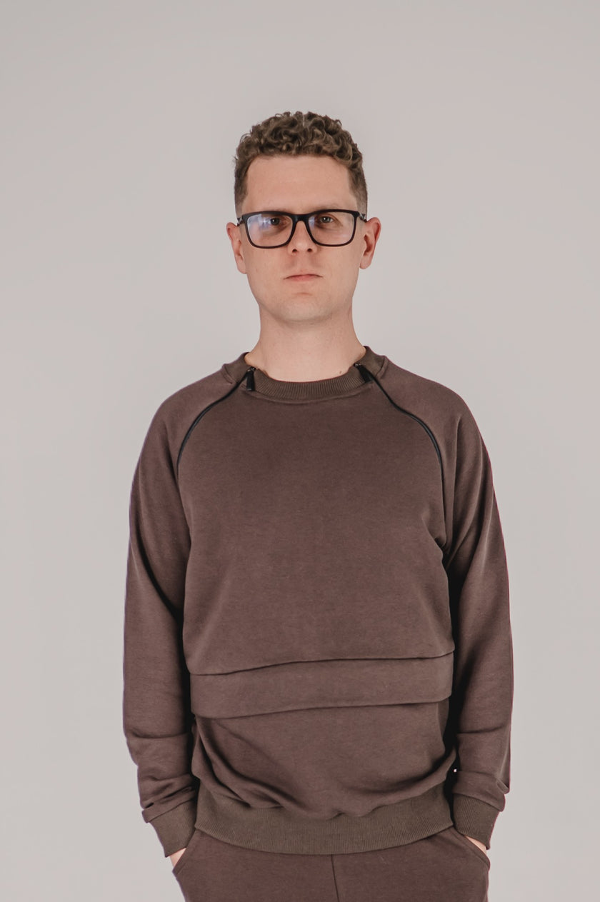 Men's Adaptive Sweatshirt with Front Zippers