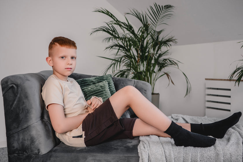 Vaikiški adaptaciniai šortai su visu „Velcro“ užsegimu šonuose